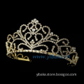 Royal Crown Crystal Rhinestone Princess Tiara For Wedding Or Flower Girl Tiara Headband Gold Silver Color For Men-Women FC800138